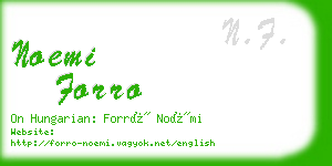 noemi forro business card